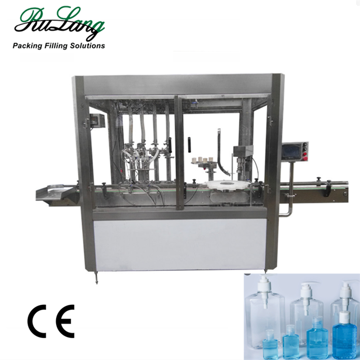 Automatic No Wash Disinfection Gel Filling Machine Alcohol Shampoo Filling Capping Machine